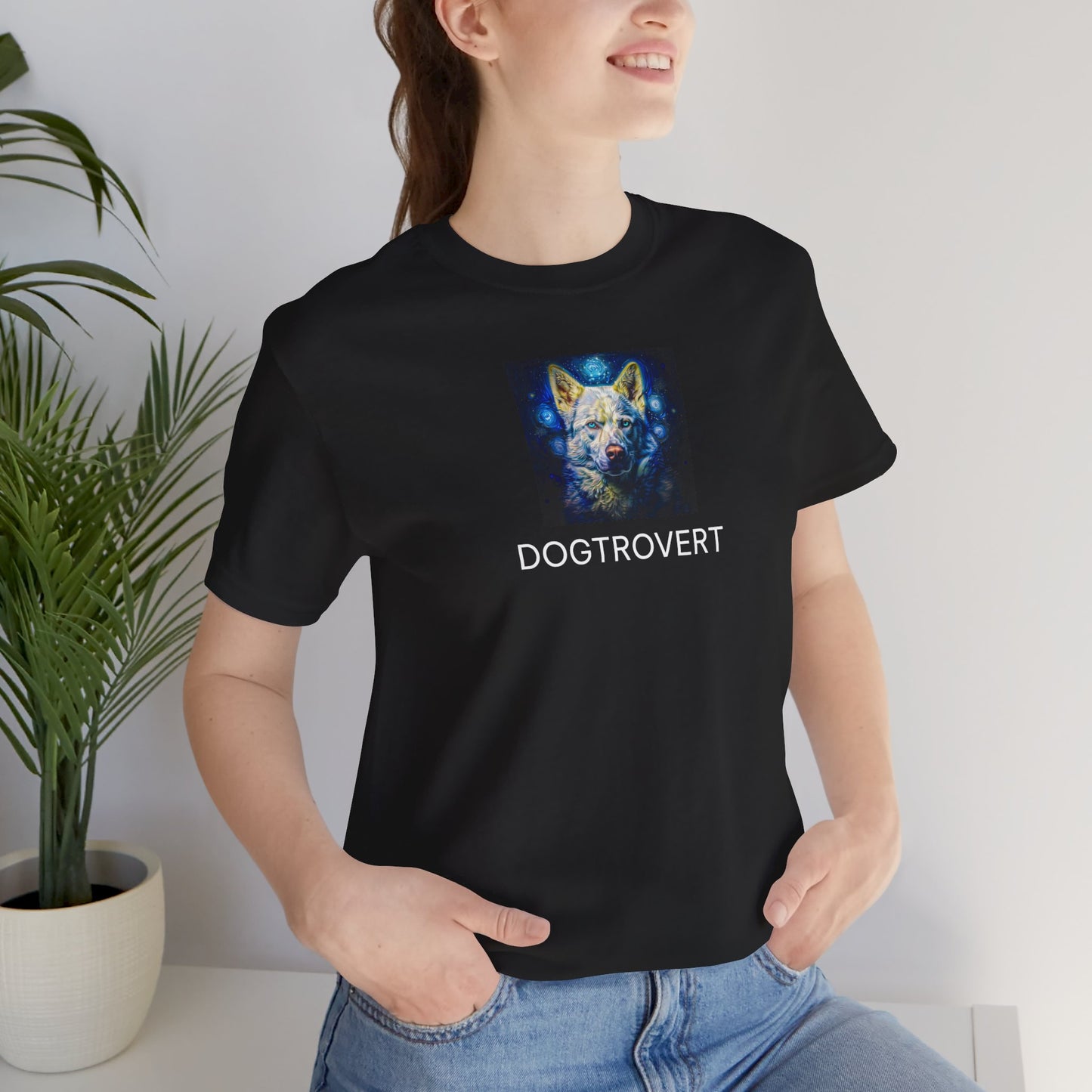 Unisex Short Sleeve Tee - Kyro "Dogtrovert - Van Gogh"